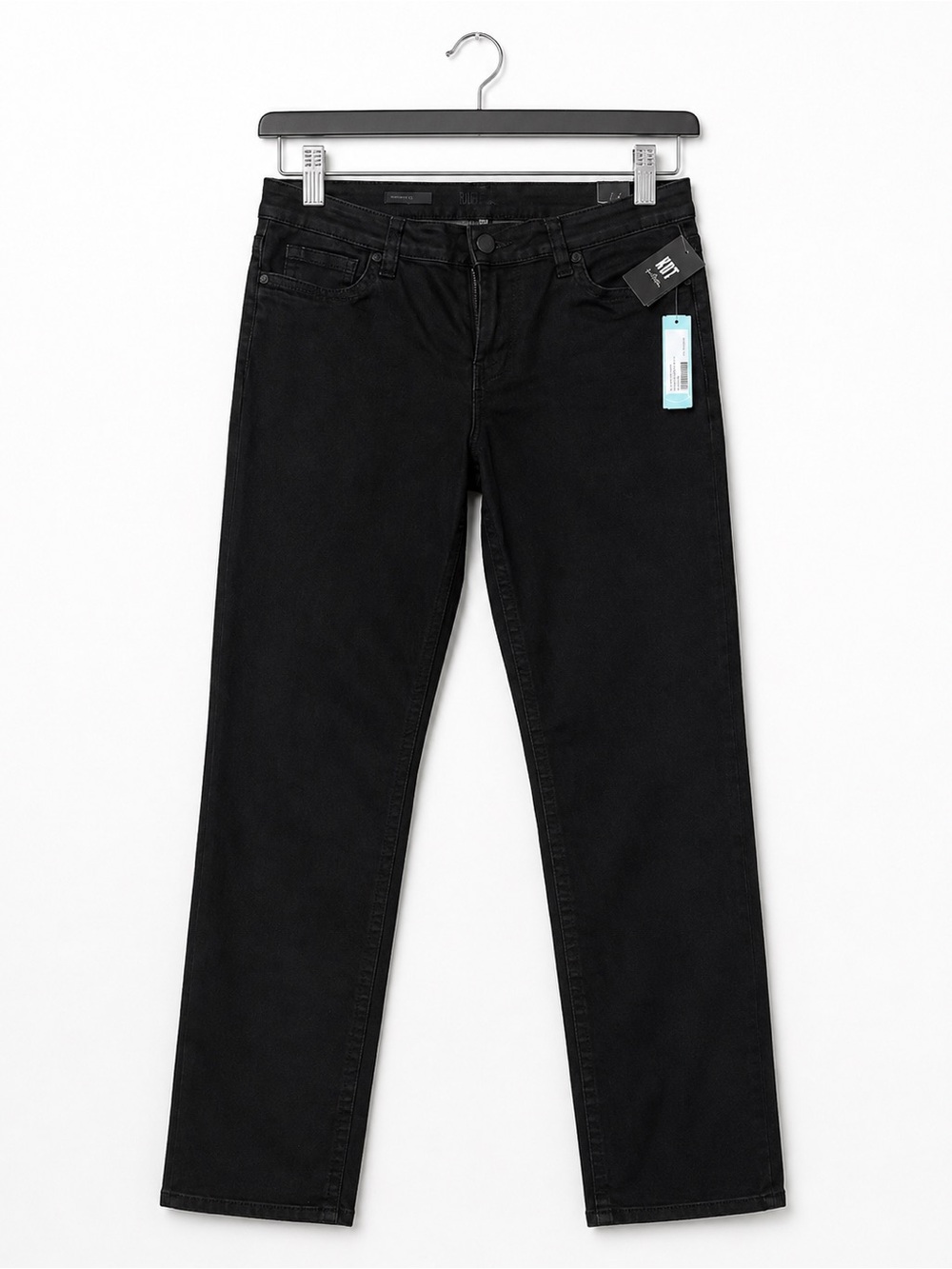 NWT Kut from the Kloth Maribel Straight Leg Jeans Black Size 16s